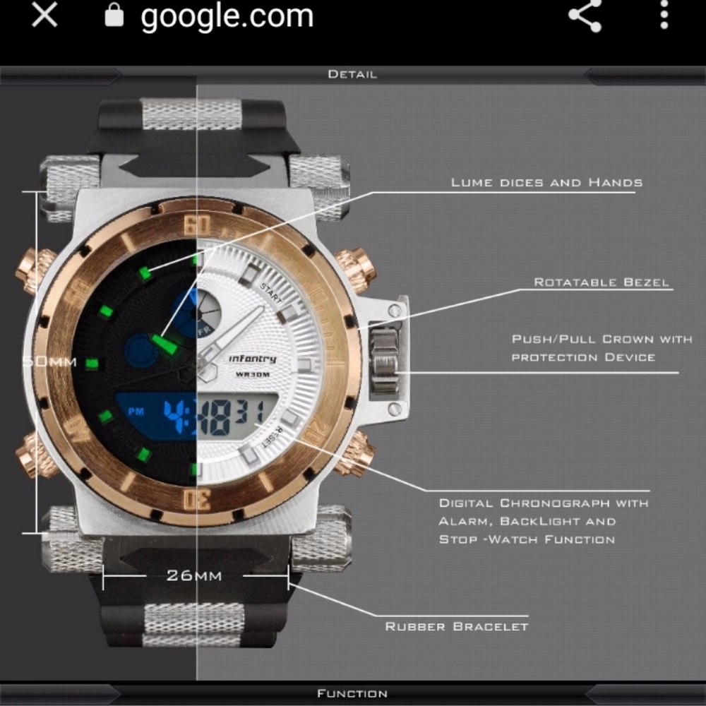 Infantry tactical watch